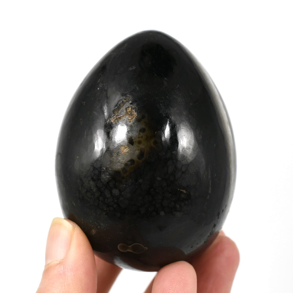 Sulemani Eye of Shiva Banded Sardonyx Crystal Egg