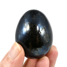 Load image into Gallery viewer, Blue Covellite with Pyrite Crystal Egg
