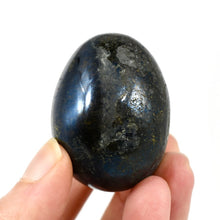 Load image into Gallery viewer, Blue Covellite with Pyrite Crystal Egg

