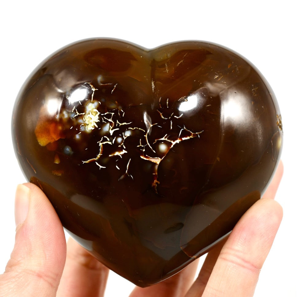 Carnelian Agate Crystal Heart