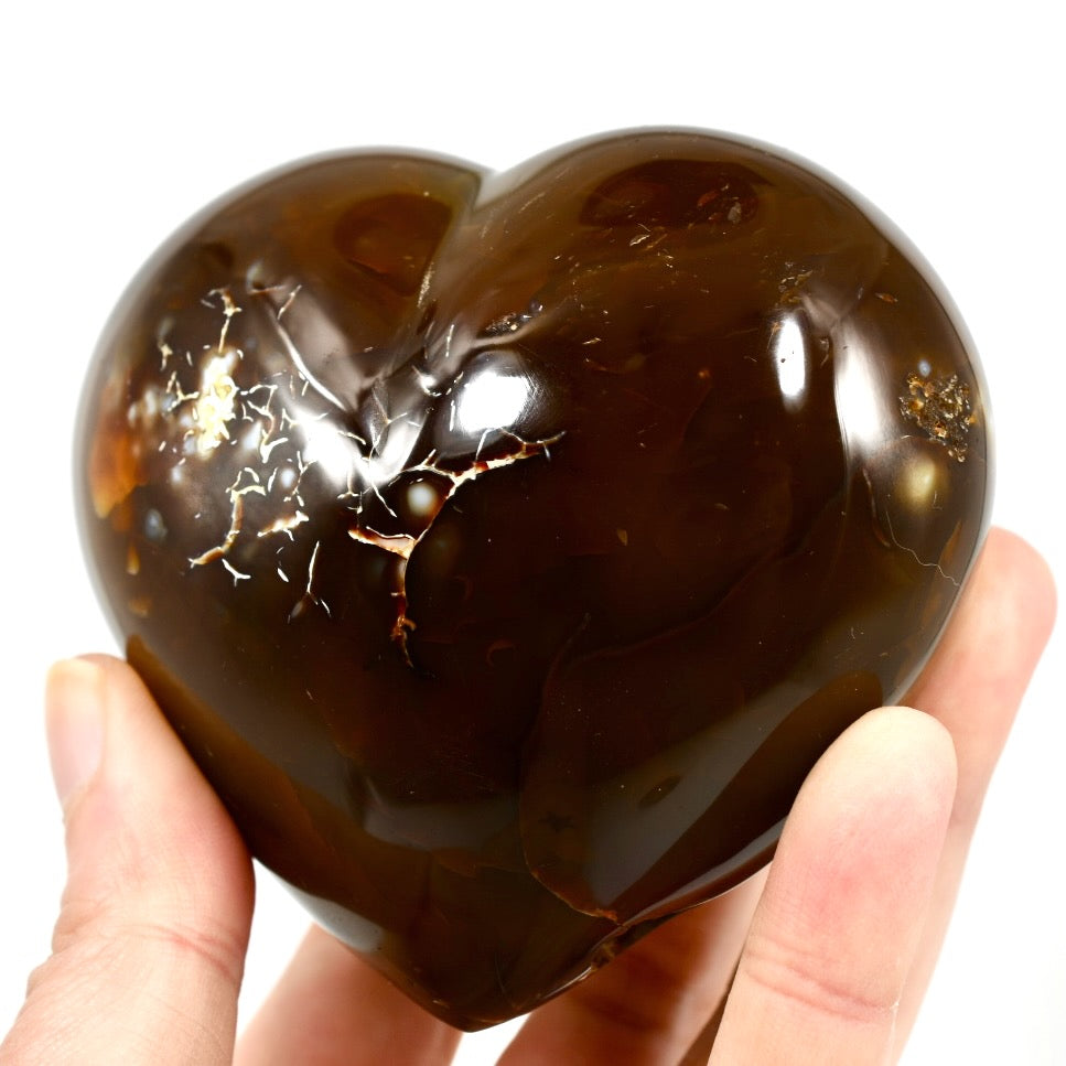 Carnelian Agate Crystal Heart