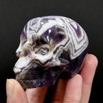 Chevron Dream Amethyst Crystal Skull