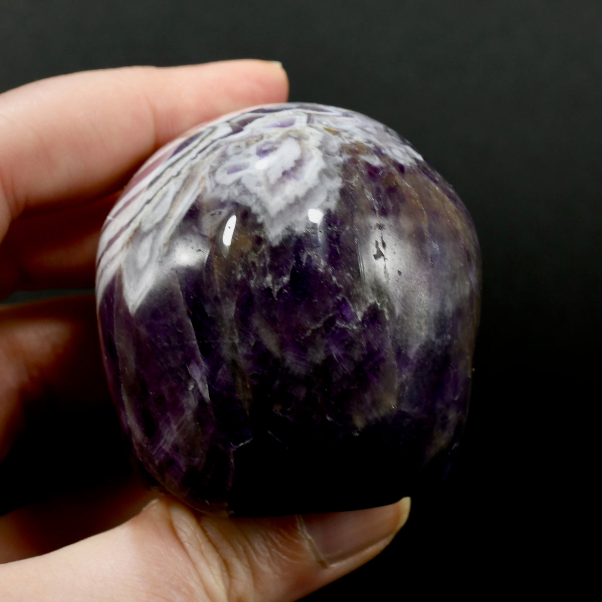 Chevron Dream Amethyst Crystal Skull