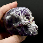 Chevron Dream Amethyst Crystal Skull