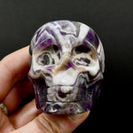 Chevron Dream Amethyst Crystal Skull