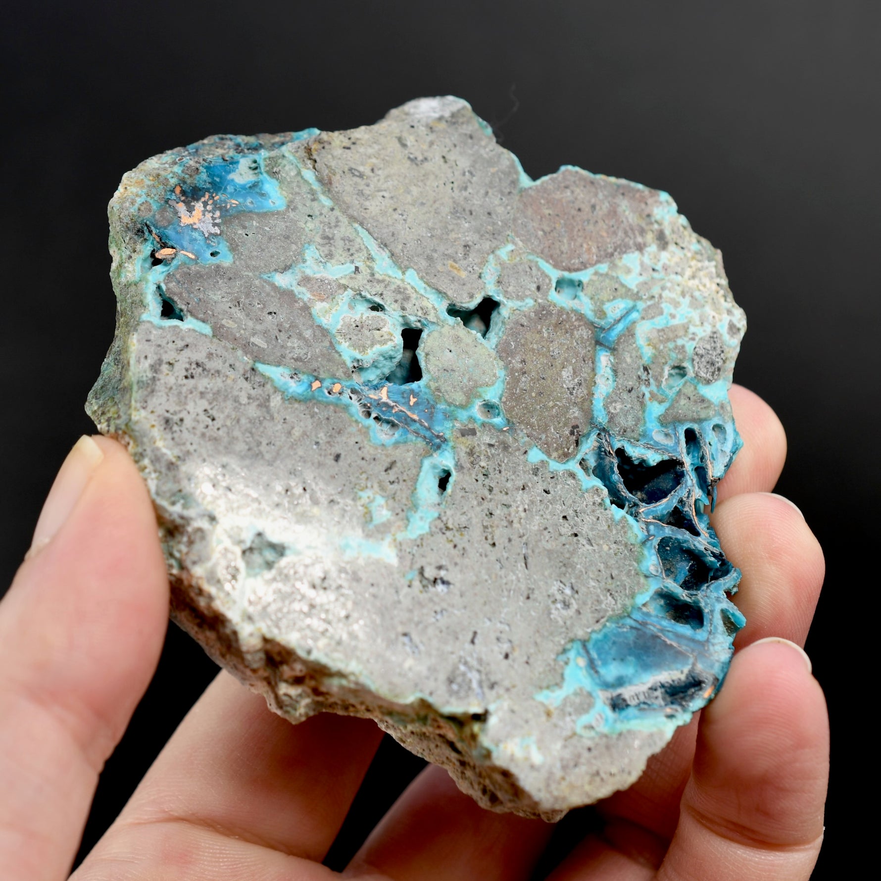 Chrysocolla Copper Crystal Slab