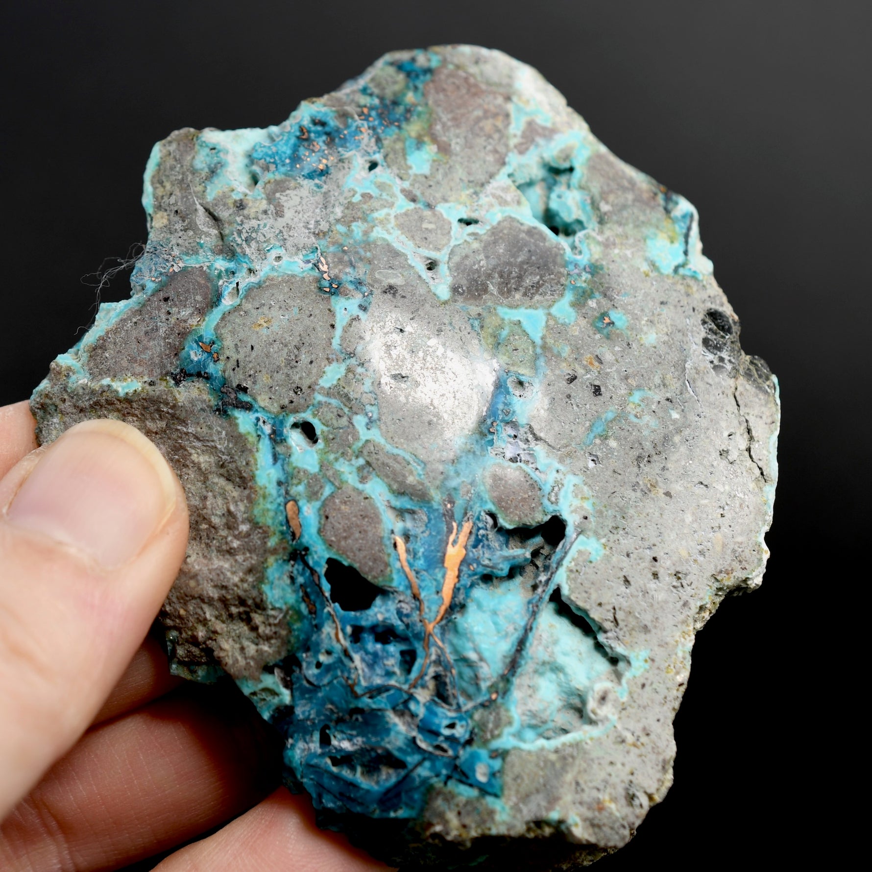 Chrysocolla Copper Crystal Slab