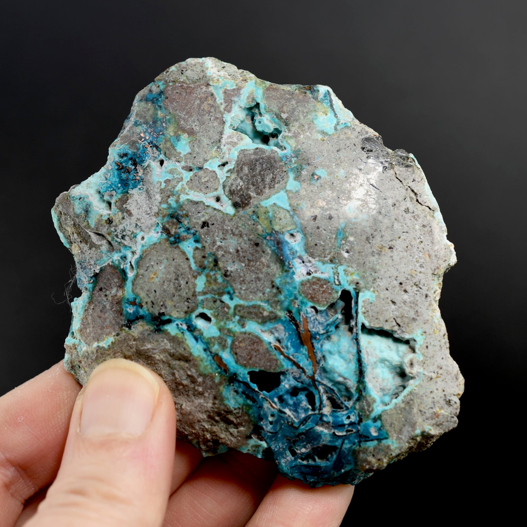 Chrysocolla Copper Crystal Slab