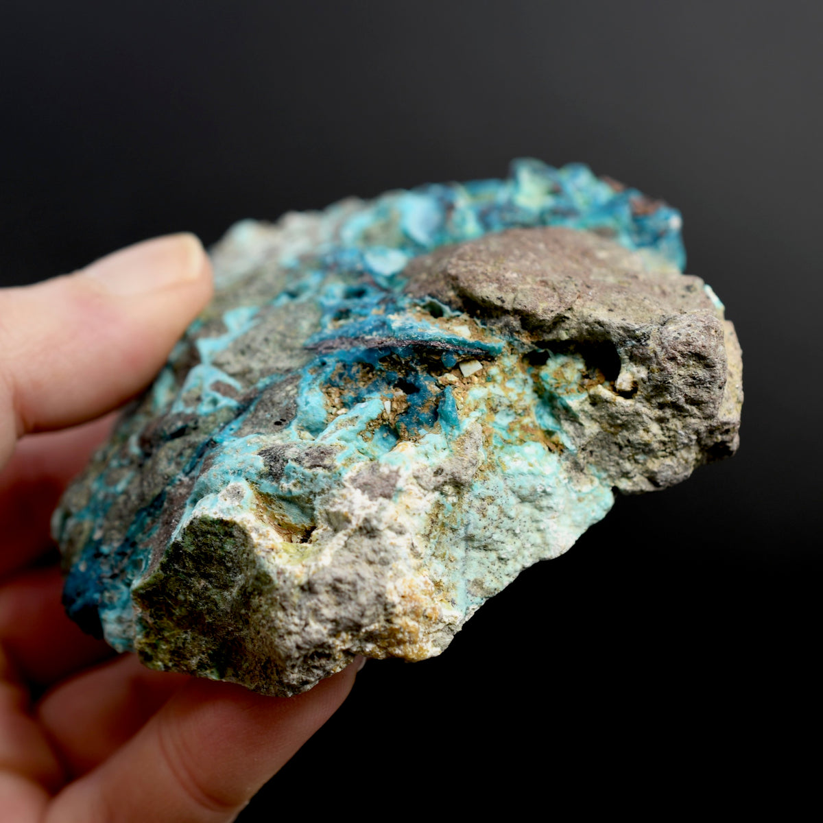 Chrysocolla Shattuckite Copper Crystal Slab