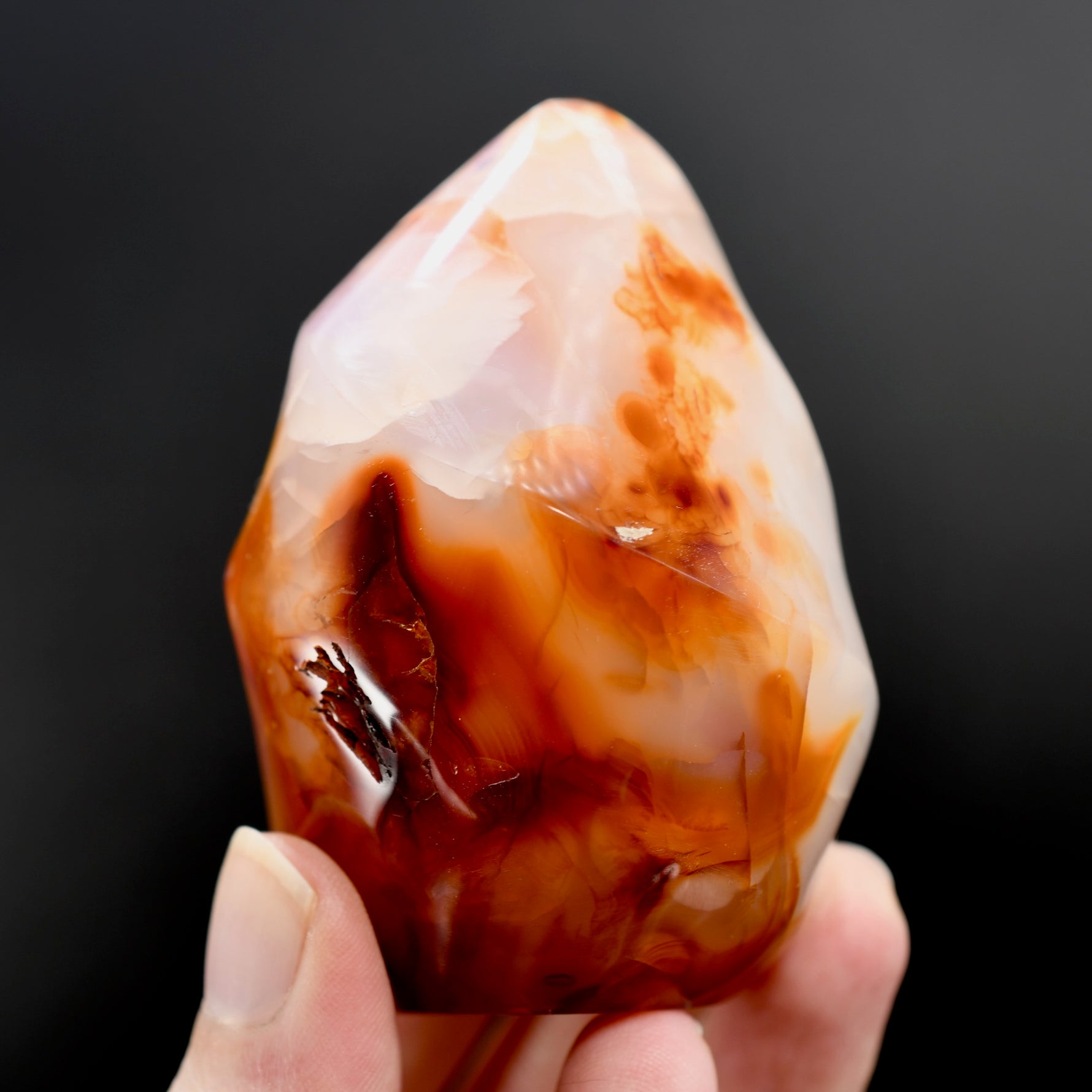 Carnelian Agate Crystal Flame Tower