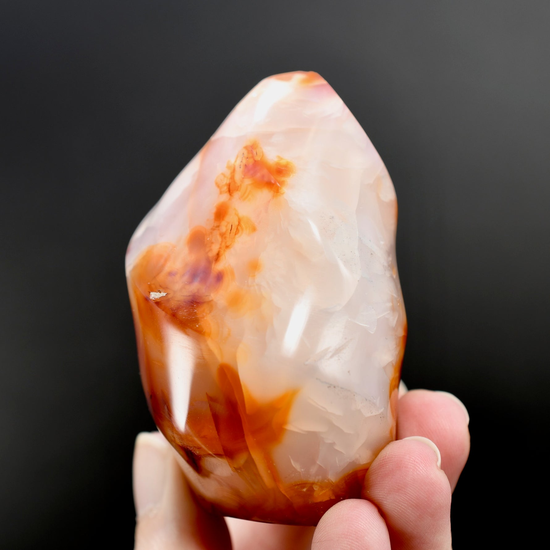 Carnelian Agate Crystal Flame Tower