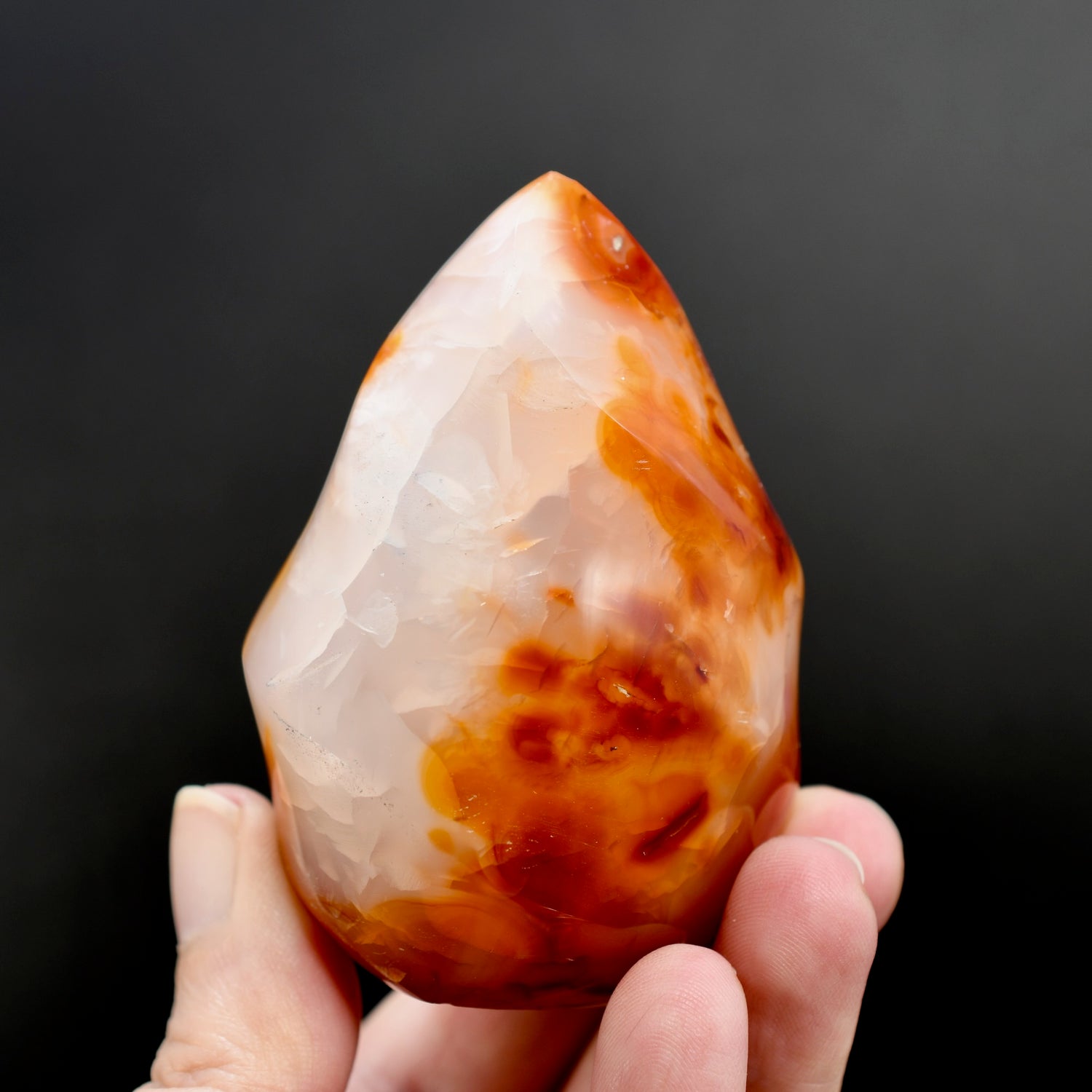 Carnelian Agate Crystal Flame Tower