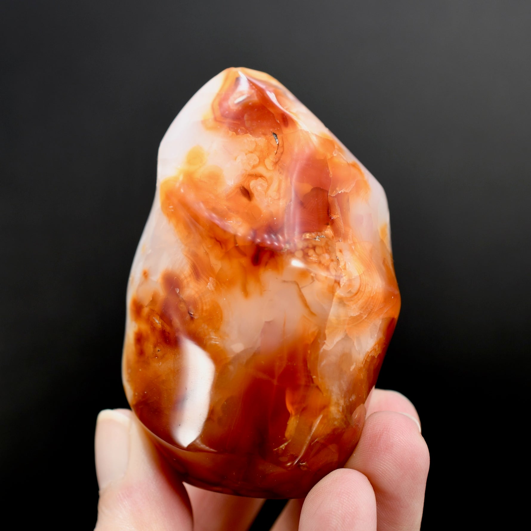 Carnelian Agate Crystal Flame Tower