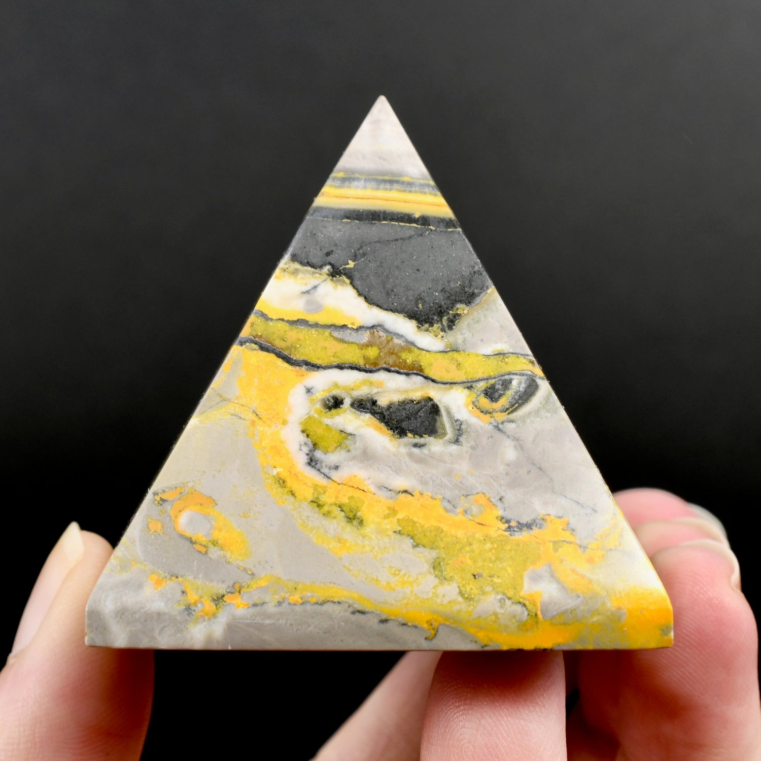 Bumblebee Jasper Crystal Pyramid