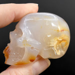 Carnelian Agate Carved Crystal Skull