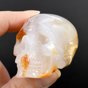 Carnelian Agate Carved Crystal Skull
