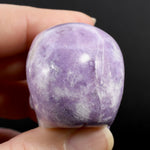 Lepidolite Carved Crystal Skull
