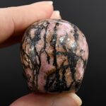 Rhodonite Carved Crystal Skull