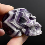Chevron Amethyst Crystal Skull