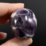 Chevron Amethyst Crystal Skull