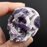 Chevron Amethyst Crystal Skull