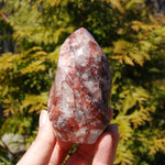 Fire Quartz Red Hematoid Crystal Flame Tower