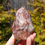 Fire Quartz Red Hematoid Crystal Flame Tower