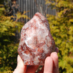 Fire Quartz Red Hematoid Crystal Flame Tower