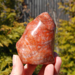 Fire Quartz Red Hematoid Crystal Flame Tower