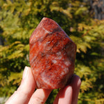 Fire Quartz Red Hematoid Crystal Flame Tower
