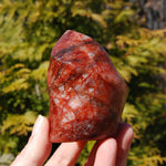 Fire Quartz Red Hematoid Crystal Flame Tower