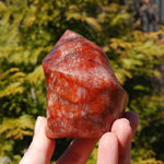 Fire Quartz Red Hematoid Crystal Flame Tower