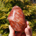 Fire Quartz Red Hematoid Crystal Flame Tower