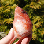 Fire Quartz Red Hematoid Crystal Flame Tower