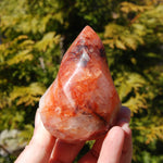 Fire Quartz Red Hematoid Crystal Flame Tower