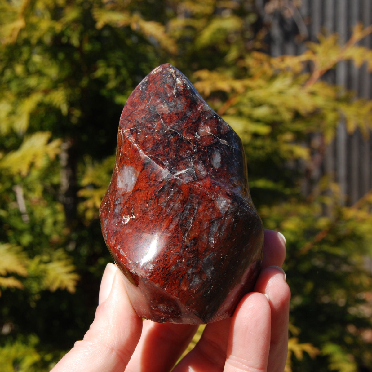 Fire Quartz Red Hematoid Crystal Flame Tower