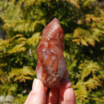 Fire Quartz Red Hematoid Crystal Flame Tower