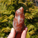 Fire Quartz Red Hematoid Crystal Flame Tower