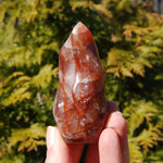 Fire Quartz Red Hematoid Crystal Flame Tower