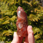 Fire Quartz Red Hematoid Crystal Flame Tower