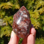 Fire Quartz Red Hematoid Crystal Flame Tower
