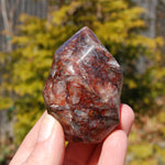 Fire Quartz Red Hematoid Crystal Flame Tower