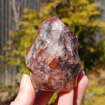 Fire Quartz Red Hematoid Crystal Flame Tower