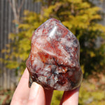 Fire Quartz Red Hematoid Crystal Flame Tower