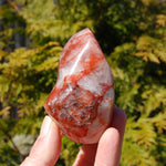 Fire Quartz Red Hematoid Crystal Flame Tower