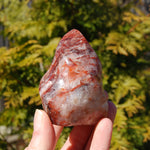 Fire Quartz Red Hematoid Crystal Flame Tower