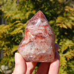 Fire Quartz Red Hematoid Crystal Flame Tower