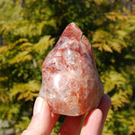 Fire Quartz Red Hematoid Crystal Flame Tower