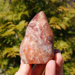 Fire Quartz Red Hematoid Crystal Flame Tower