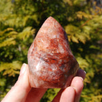 Fire Quartz Red Hematoid Crystal Flame Tower